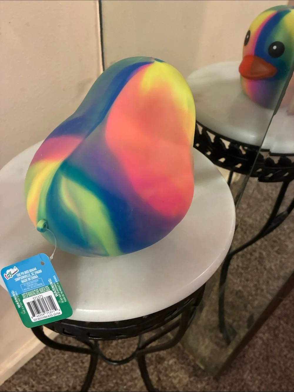 Rainbow Rubber Duck Sensory Toy - Multicolor